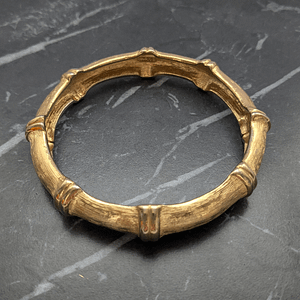 Vintage Monet Gold Tone Bamboo Bangle