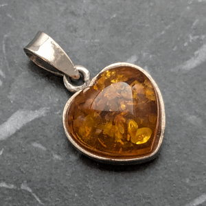 Vintage Sterling silver and Baltic Amber Pendant