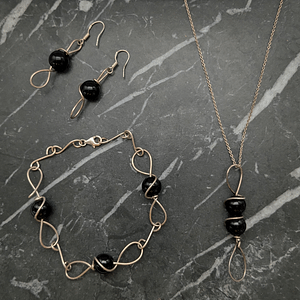 Vintage Artisan Sterling Silver Twist Jewellery set