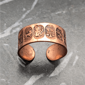 Vintage Copper Signs of The Zodiac Ring