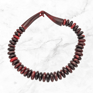 Vintage Catherine Noll Red Horn Beaded Necklace